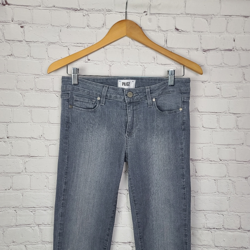 Paige Jeans Peg Skinny. Gray. Sz 28. Anthropologie